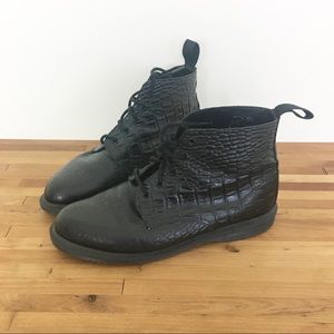 Dr. Martens Emmeline Black Croc 10